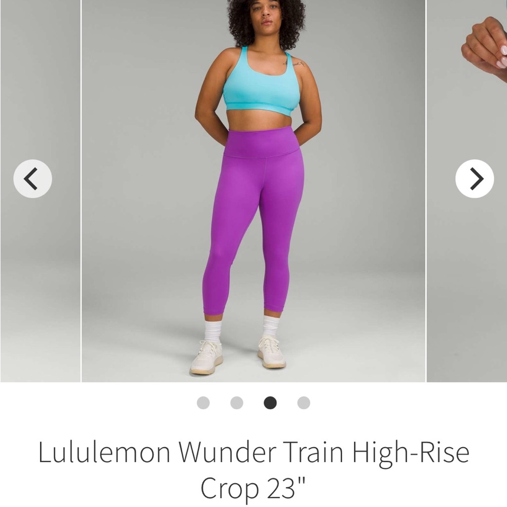 Lululemon Wunder Train High Rise Crop with Pockets - 23” - moonlit magenta - Picture 7 of 7